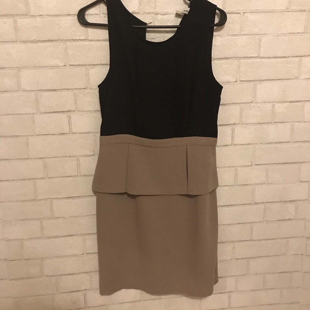 Black and Tan elegant bodycon dress